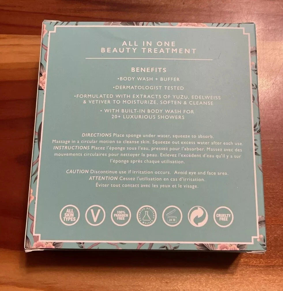 Spongelle MYSTIC OUD Infused Bath Shower Body Sponge Buffer 3.5 Oz New