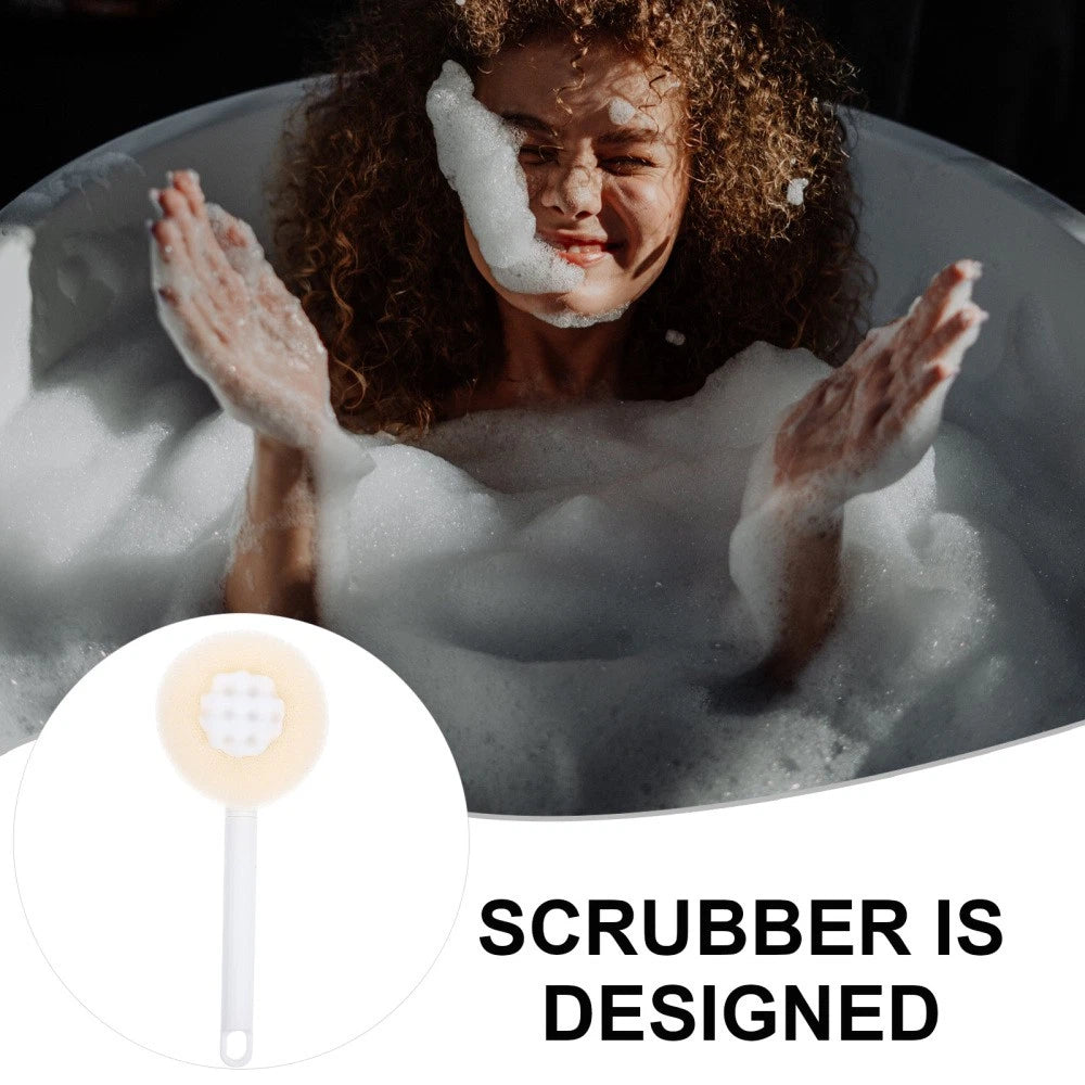 Bath Brush Sponge Body Scrubber with Handle Adaptive Shower Brushes