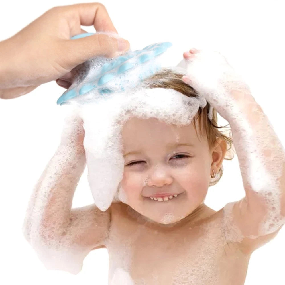 3pcs Shampoo Brush Bath Brush Portable Bath Brush Back Rub Silicone