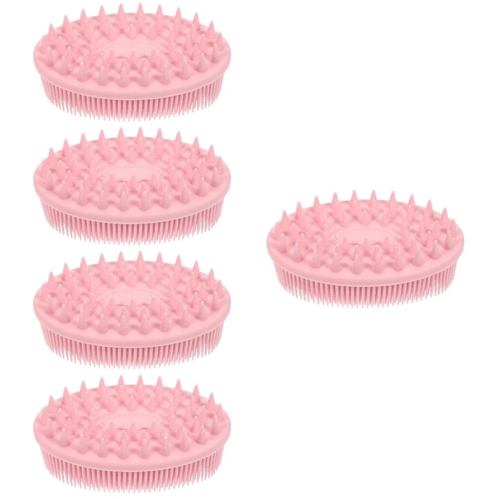 5 Count Silicone Bath Brush Man Child Baby Shampoo Brushes for Shower