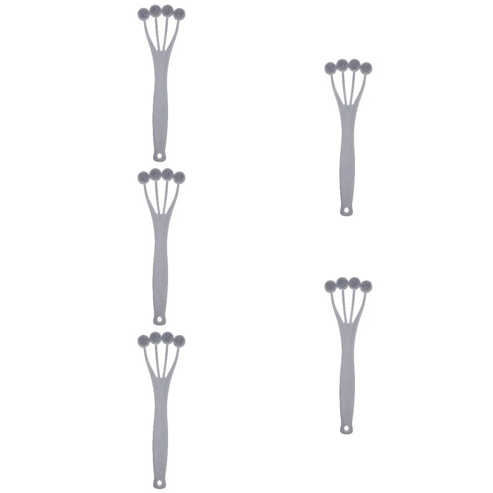 5 Pack Exfoliating Bath Brush Body Scrubber for Shower Tool Back