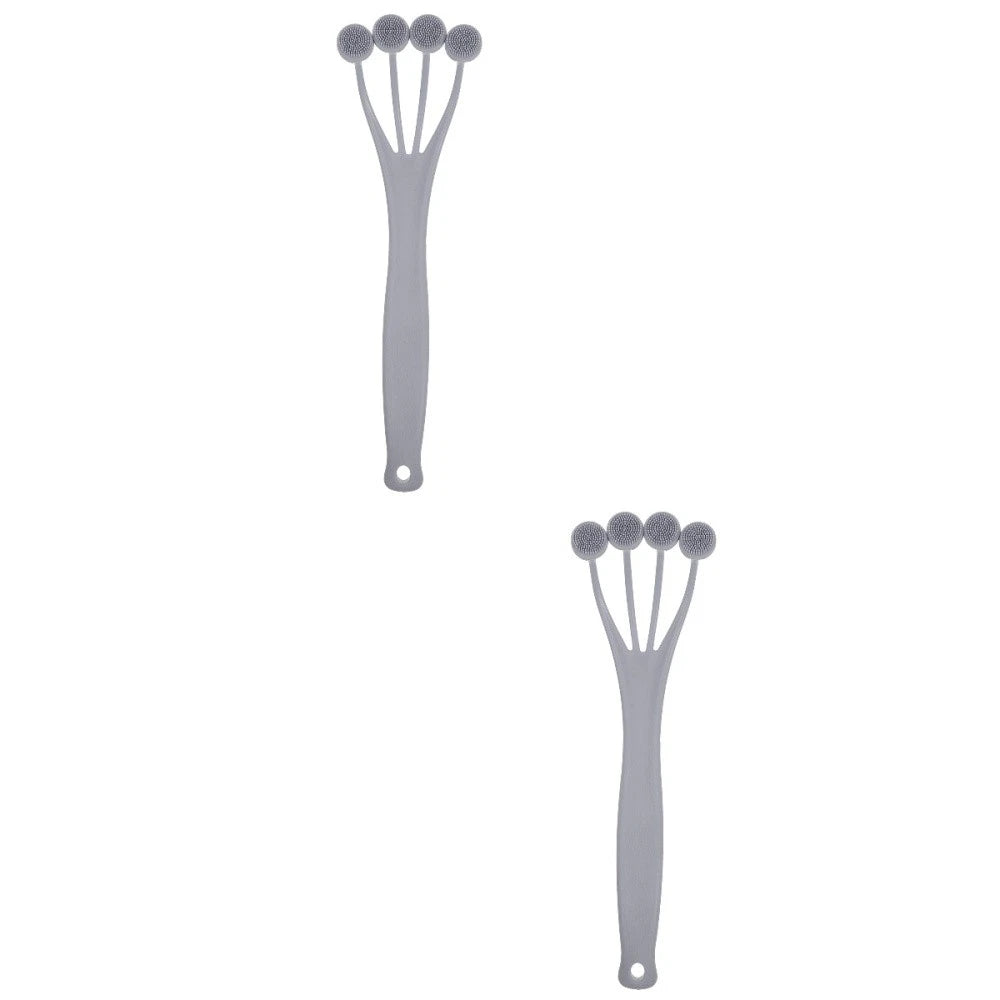 2 Count Exfoliating Bath Brush Shower Back Scrubbing with Handle