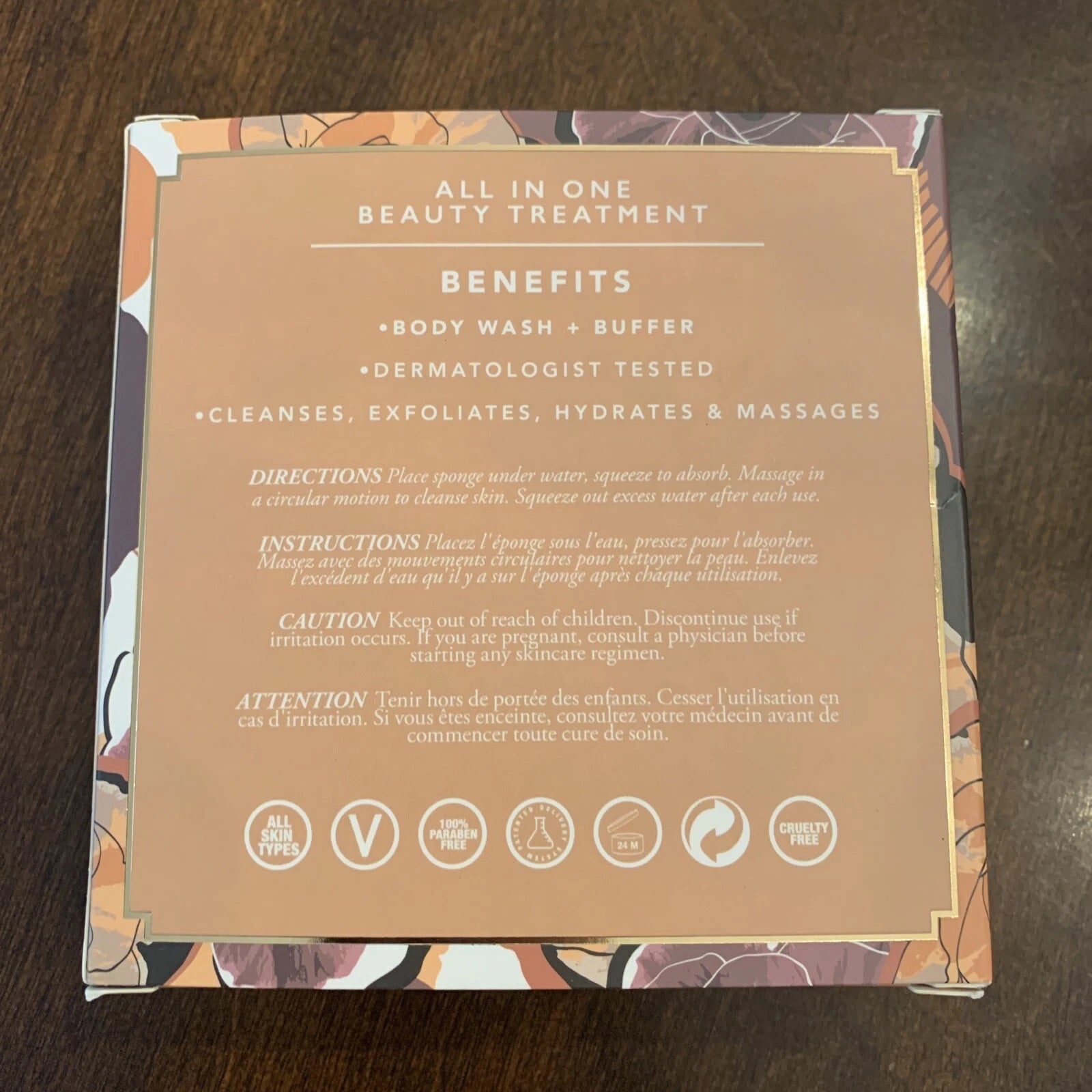 Set Of 2 Spongellé Multi-Use Body Wash Infused Buffer In Autumn Bloom