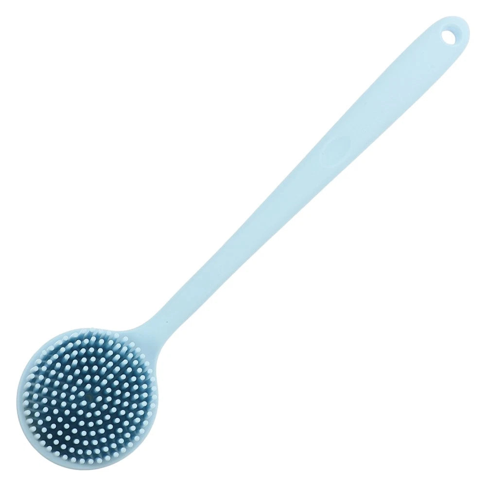 Silicone Bath Brush Man Back Cleaning Scrubber Shower Backbrush for Long Handle