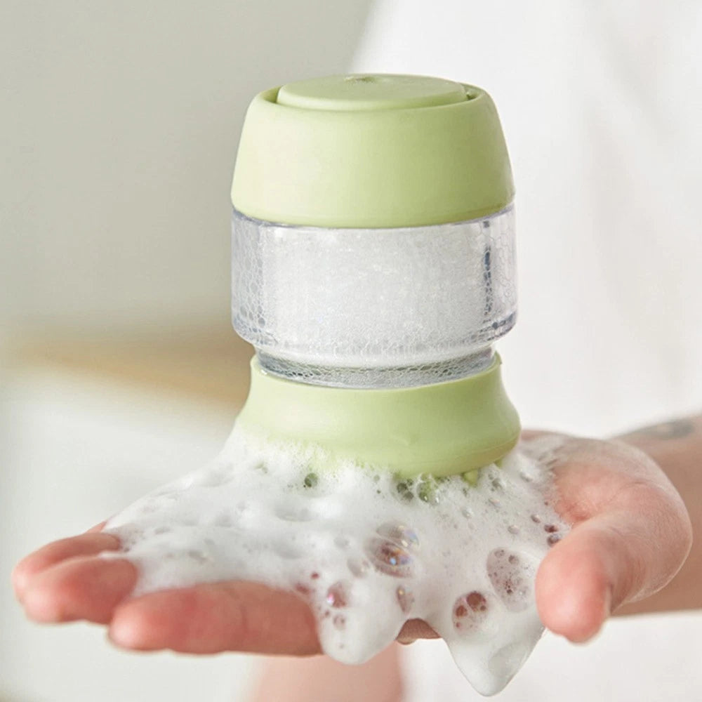 Cat and Dog Silicone Bath Brush Scrubber Shampoo Dispenser for Pet Grooming