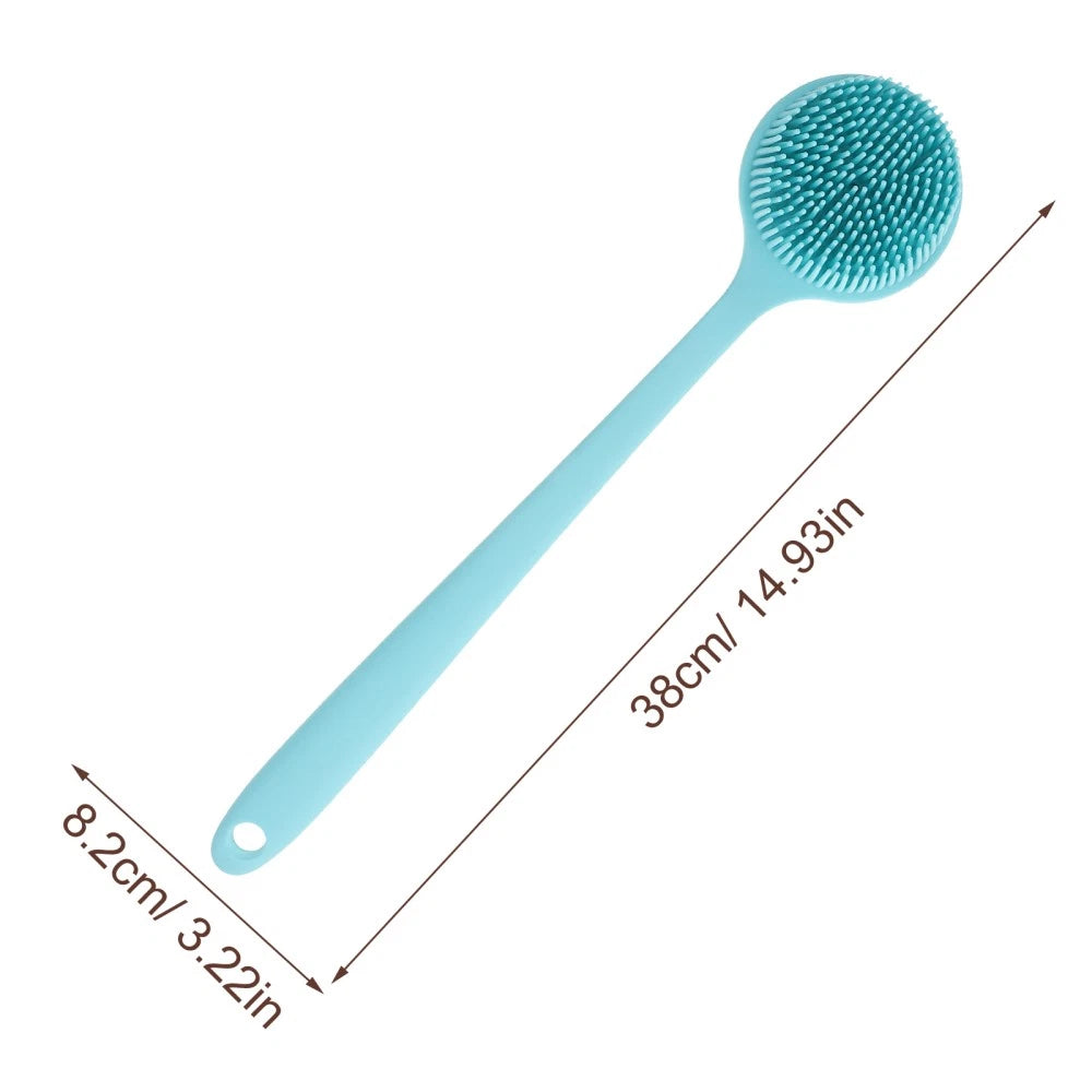Long Handle Bath Brush Silicone Body Scrubber Exfoliator Brushes Elderly