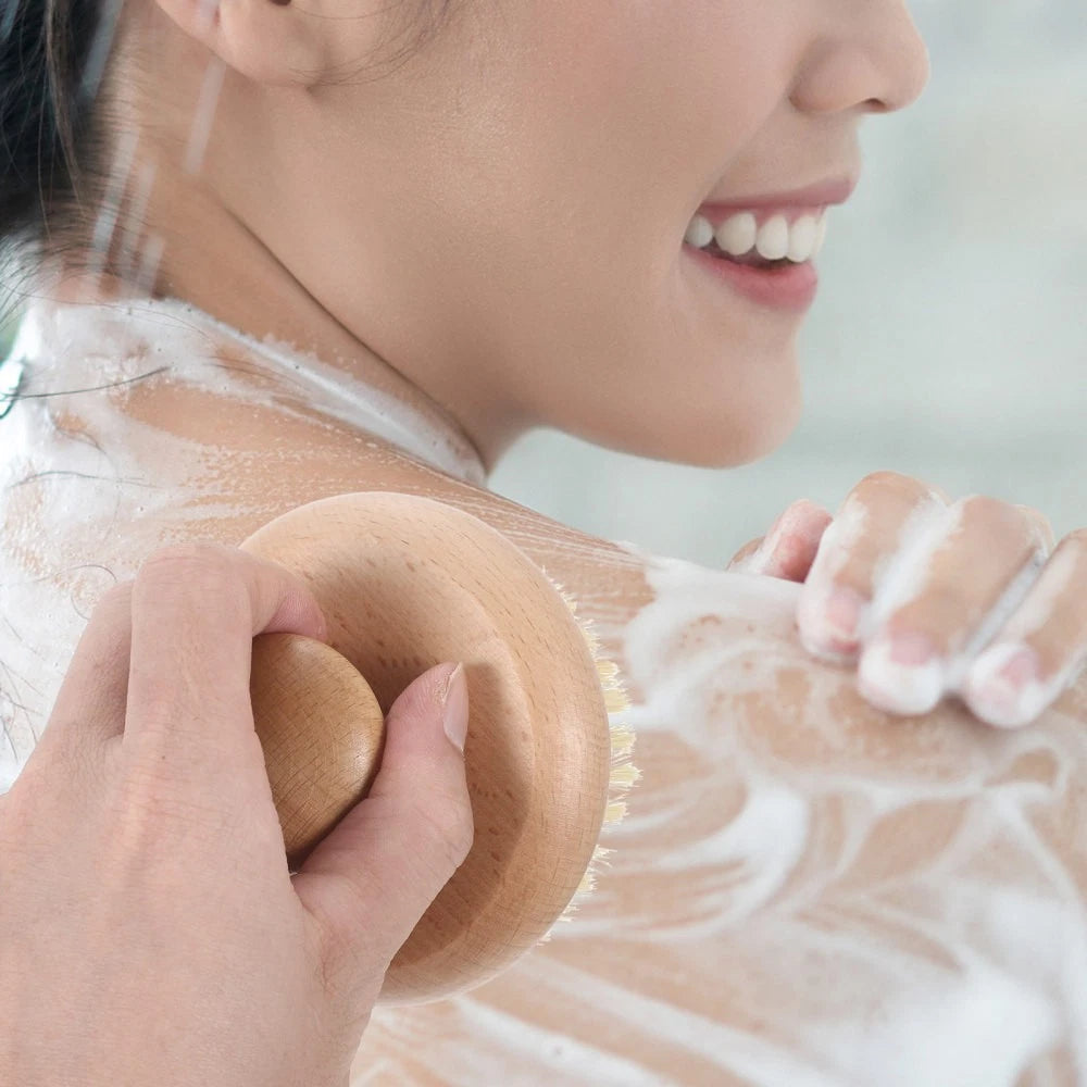 Back Exfoliator for Shower Bath Scrubber Body Bathroom Scrubbing Brush