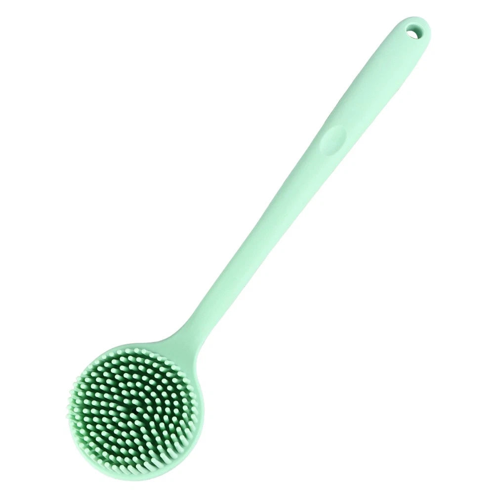 Silicone Bath Brush With Handle Multifunctional Double-sided Skin Scrubber