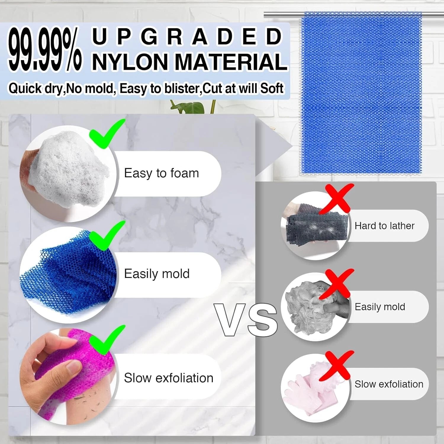 4 Pieces African Net Sponge for Deep Exfoliation – African Net Sponge Authent...