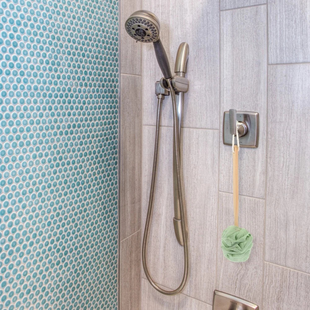 4 Pcs Bath Brush Rubs Back Ball Man Shower Body Scrubber with Long Handle