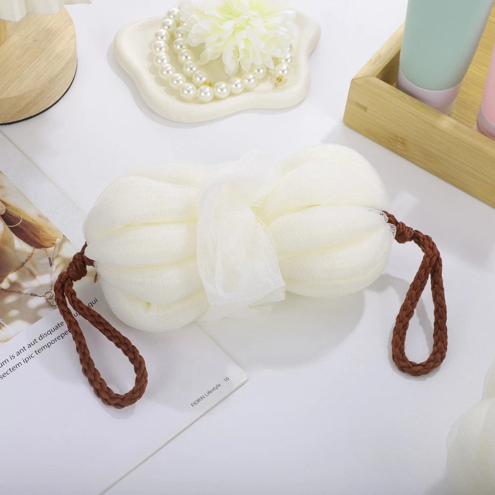 2 Pcs Bath Ball Loofah Exfoliating Sponge Brush Scrubber Body