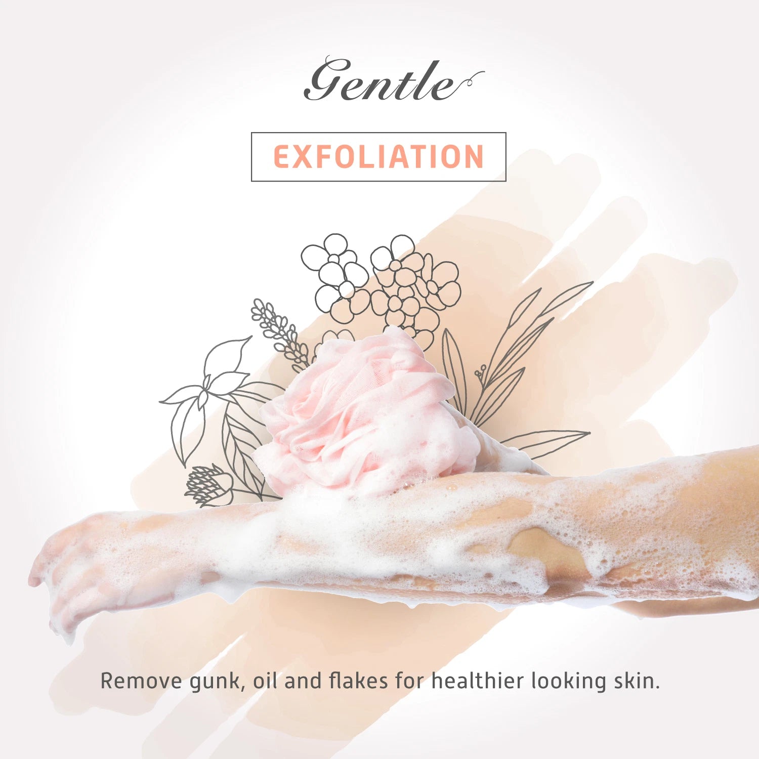 Deep Cleansing Loofah Sponge, Pack of 4, Bath and Shower, Exfoliating Body