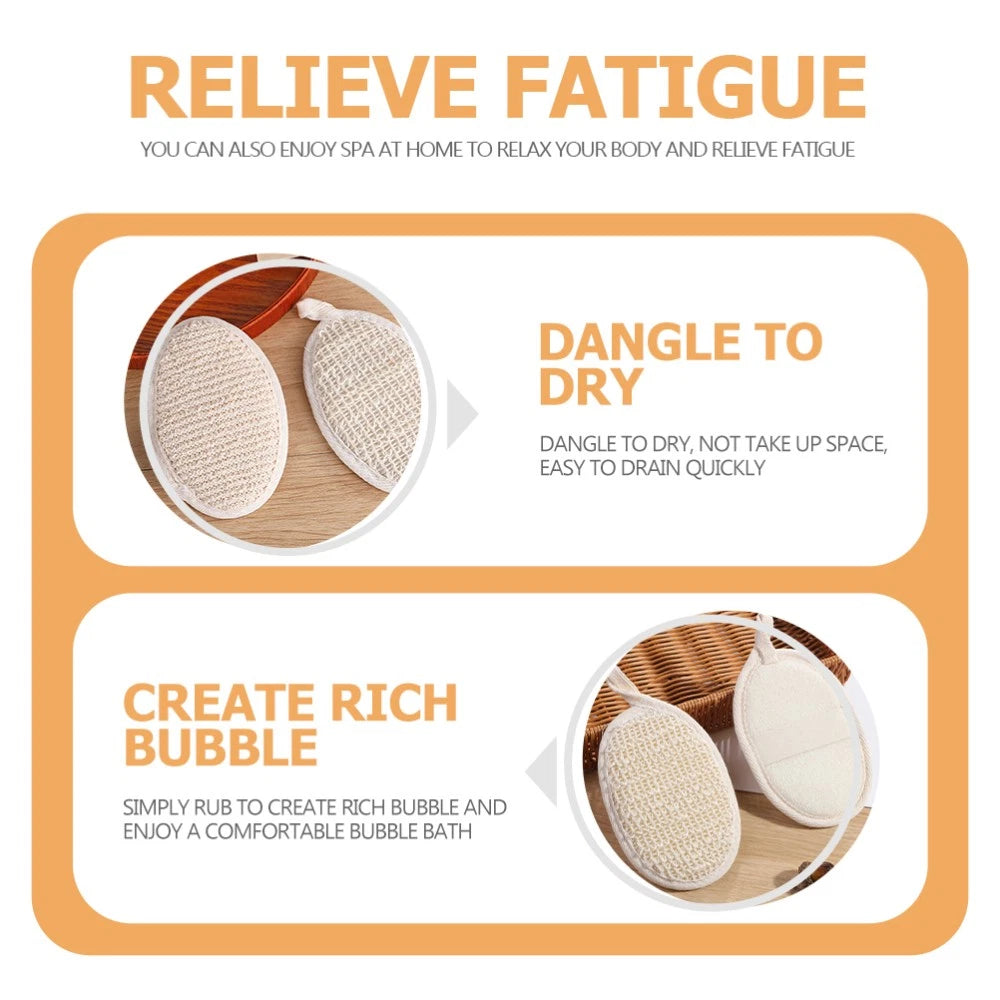 6 Pcs Bath Scrubber Shower Sponge Puff Body Sponges Baby Scrubbing Brush