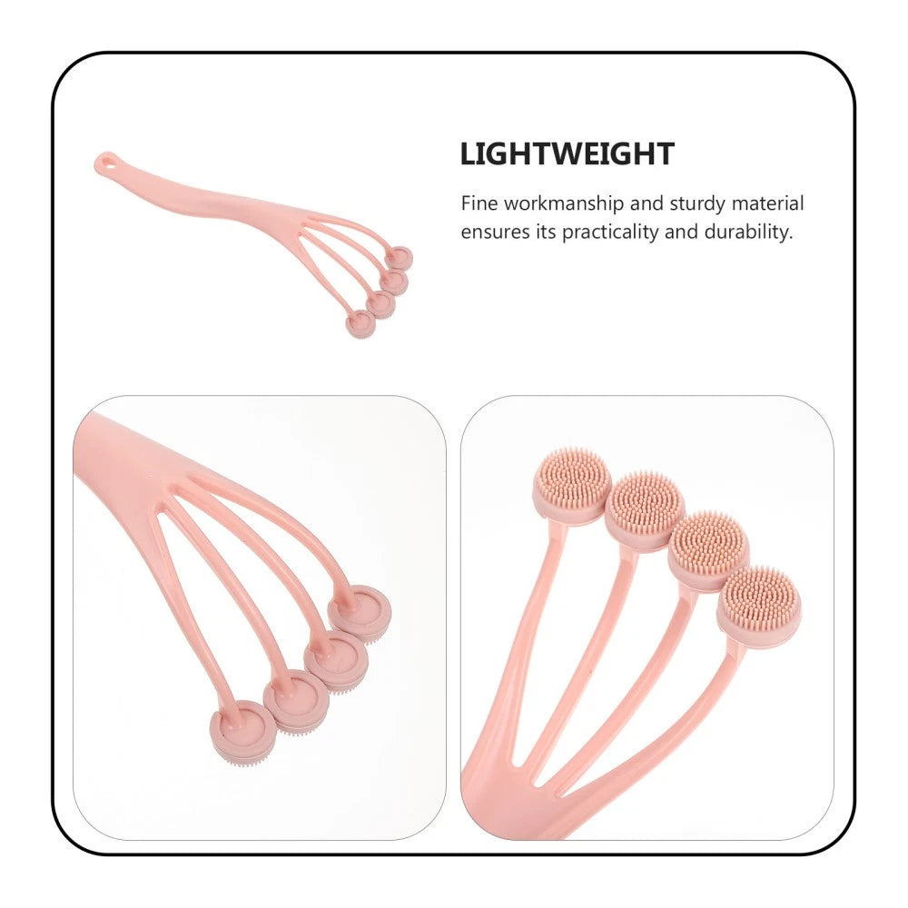 2 Pack Exfoliating Bath Brush Shower Back Scrubber Tool with Long Handle