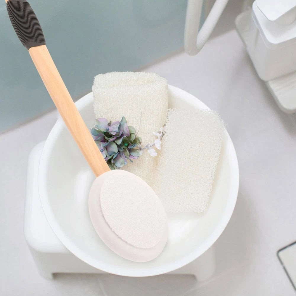 Anti-slip Bath Brush Set Man Miss Cream Back Applicator Moisturizer