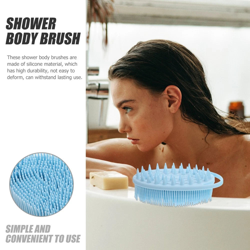 2 Pcs Bath Brush Soft Body Scrubber Man Skin Exfoliator Exfoliating Back