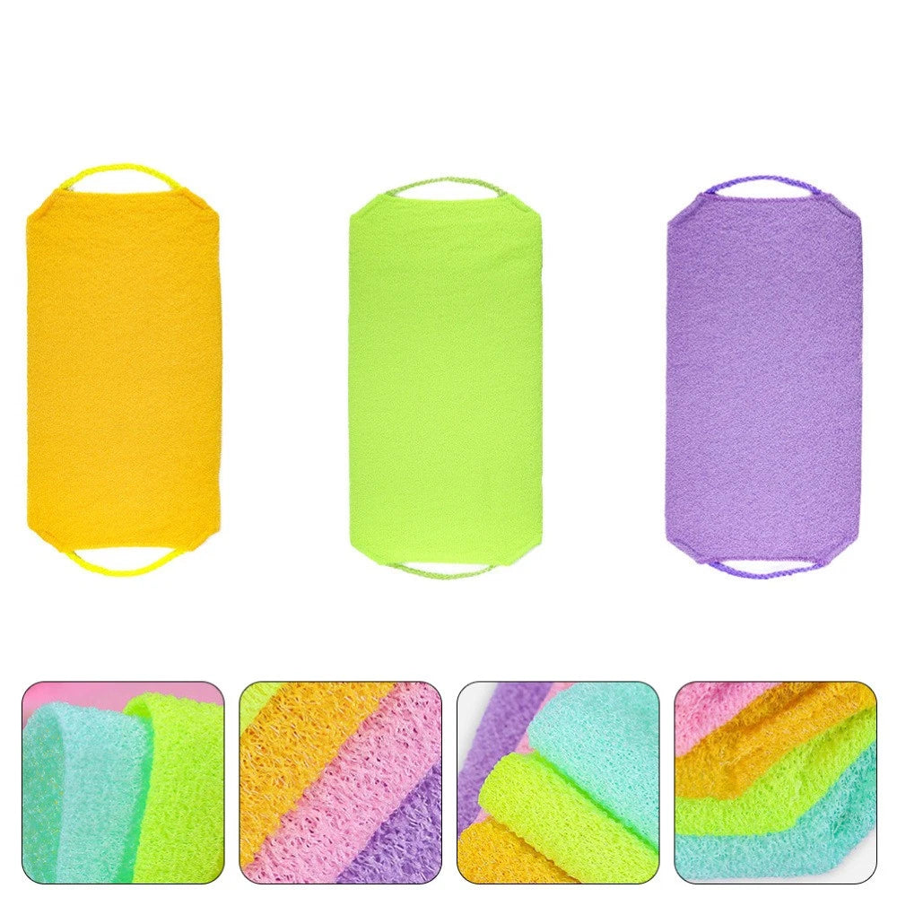 3 Pcs Bath Towel Child Back Brush for Shower Exfoliating Scrubber Exfoliator