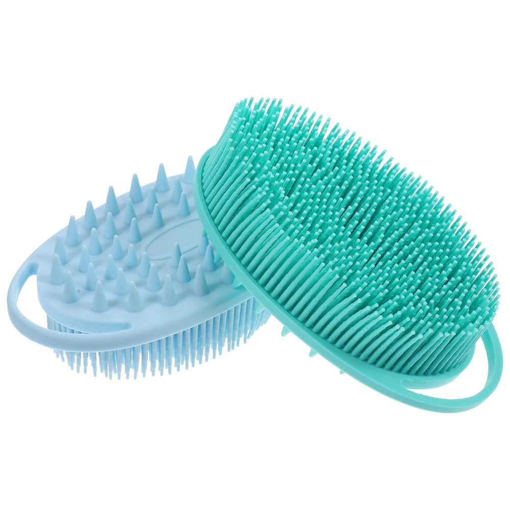 2 Pcs Bath Brush Soft Body Scrubber Man Skin Exfoliator Exfoliating Back