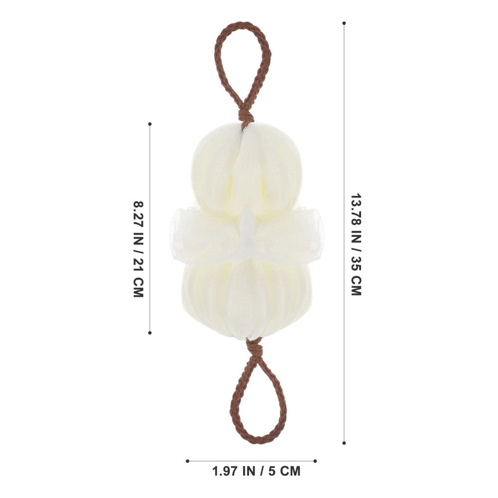 2 Pcs Bath Ball Loofah Exfoliating Sponge Brush Scrubber Body