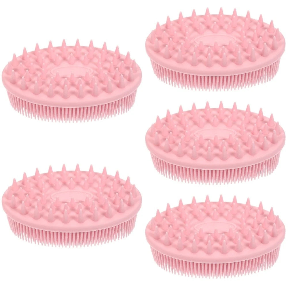 5 Count Silicone Bath Brush Man Child Baby Shampoo Brushes for Shower
