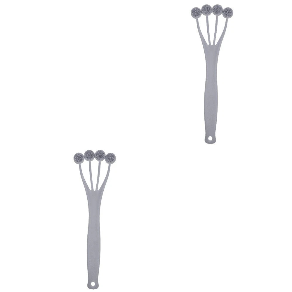 2 Count Exfoliating Bath Brush Shower Back Scrubbing with Handle