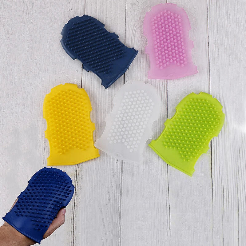 1Pc Silicone massage scrub gloves for peeling body bath brush exfoliating glo Yf
