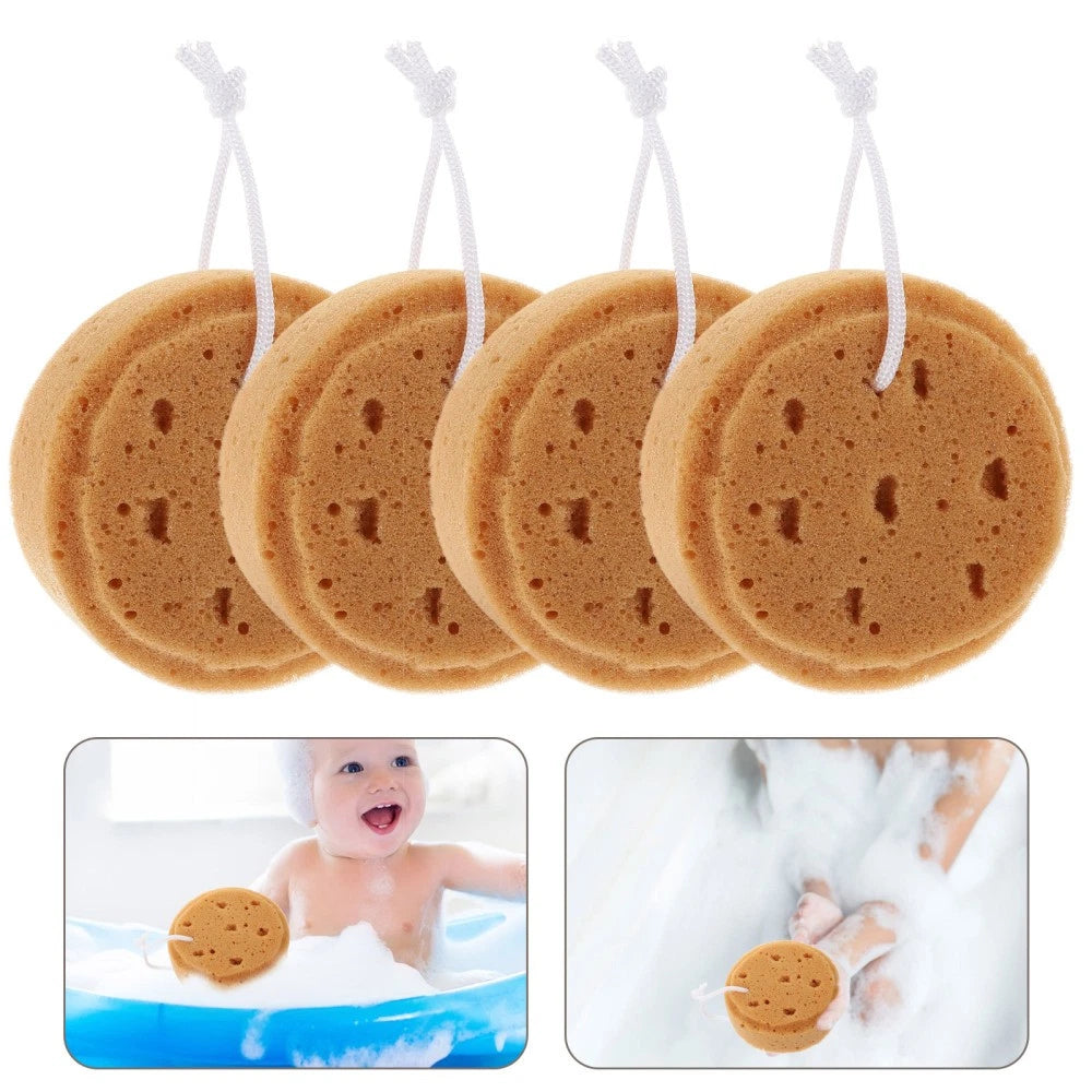 4 Pcs Bath Sponge Scrubbing Sponges Exfoliating Shower Scrubber for Body