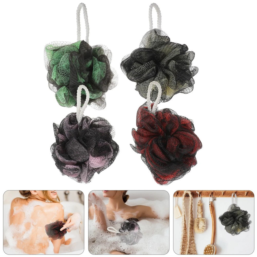 4 Pcs Back Shower Multi-functional Exfoliating Bath Brush