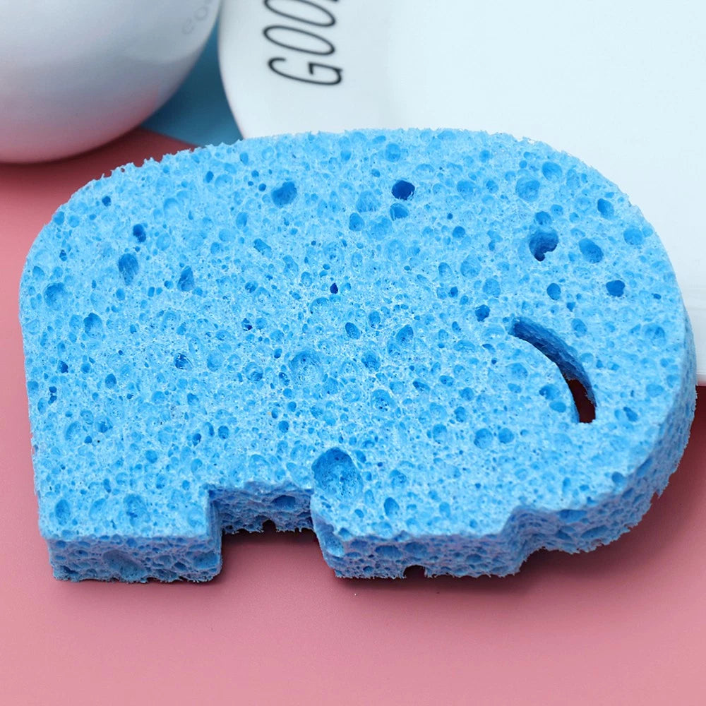 4 Pcs Baby Bath Sponge Body Sponges Scrubbers Cartoon Brush Child Soft