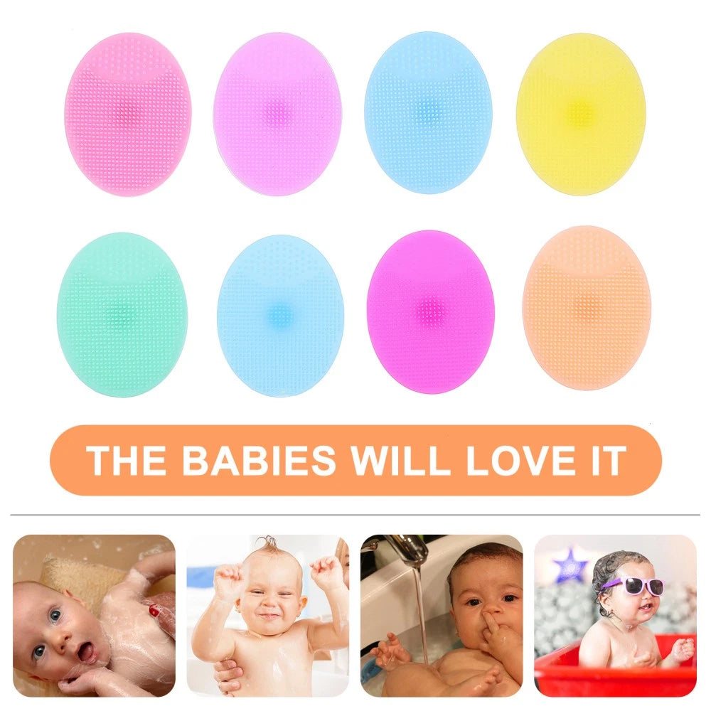 8Pcs Silicone Shower Brush for Gentle Scalp Care and Massage