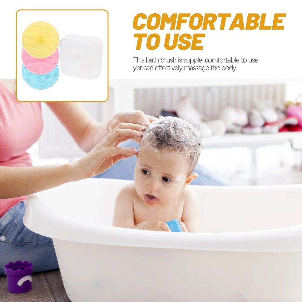 Baby Bath Brush Gentle Cleanser Cleansing Silicone Scrubbers Shower