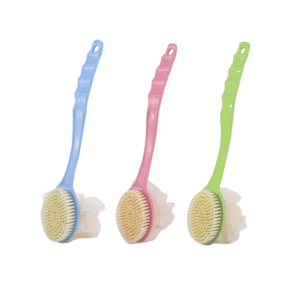 3Pcs Handle Bath Brush Hair Double Sided Bath Brush Multifunction Bath