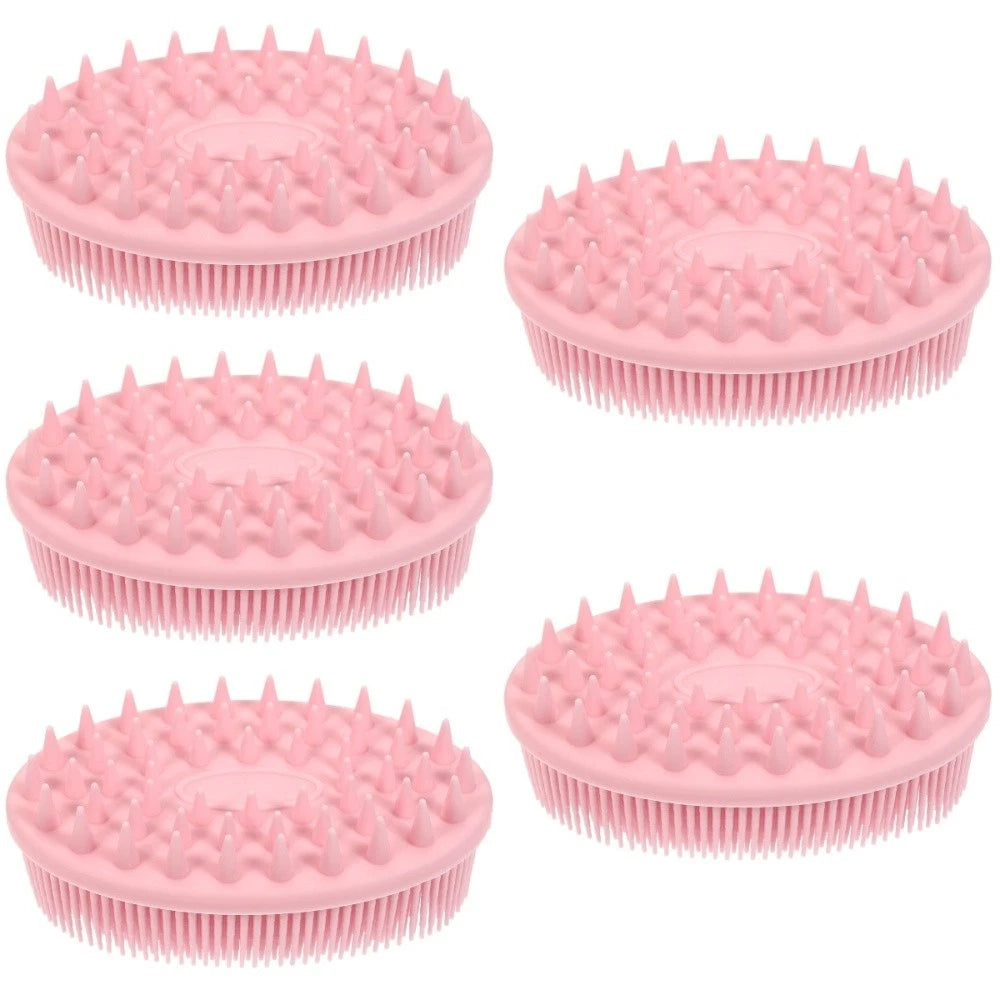 5 Count Silicone Bath Brush Man Child Baby Shampoo Brushes for Shower