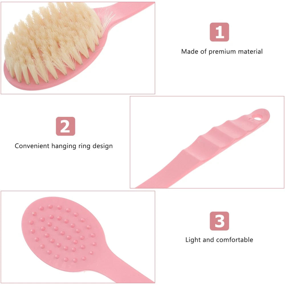 Long Handle Bath Brush Back Scrubber Soft Bristle for Shower Bath