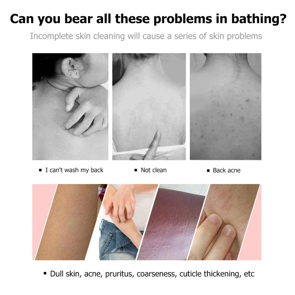 2 Count Back Scrub Brush Miss Man Bathroom Scrubber Body Cleansing