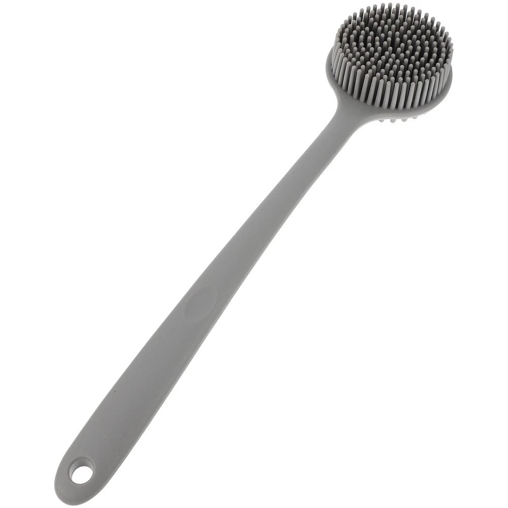 Silicone Bath Brush Man Body Scrubber Back for Shower Long Handle