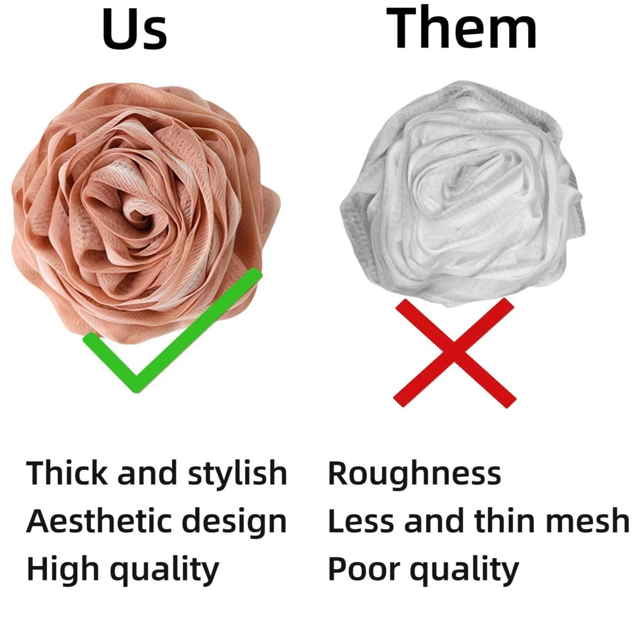 Loofah-Bath-Sponge-Extra Large-75g, Shower Body Wash for Women, Soft Mesh Col...