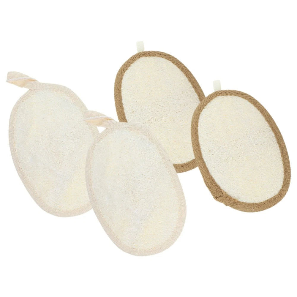 4 Pcs Exfoliating Loofah Scrubbing Pads Multi-functional Sponge Brush Scrubber
