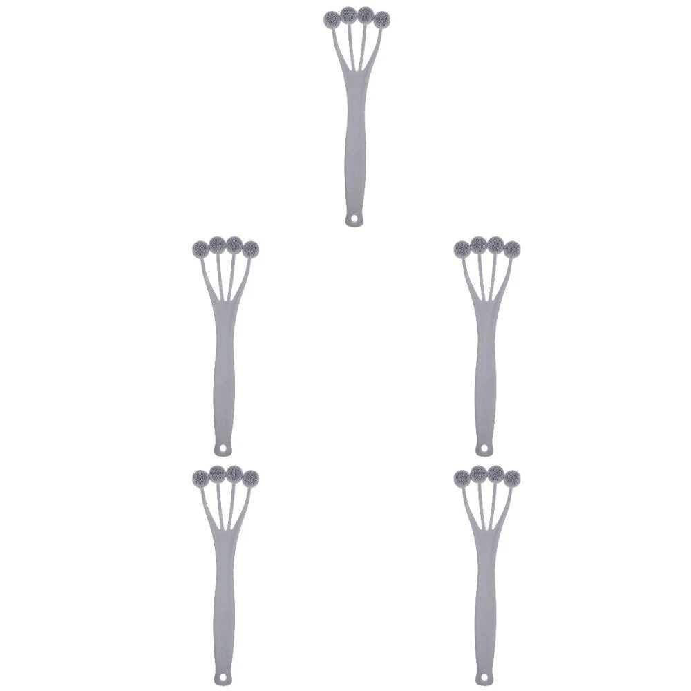 5 Pack Exfoliating Bath Brush Body Scrubber for Shower Tool Back