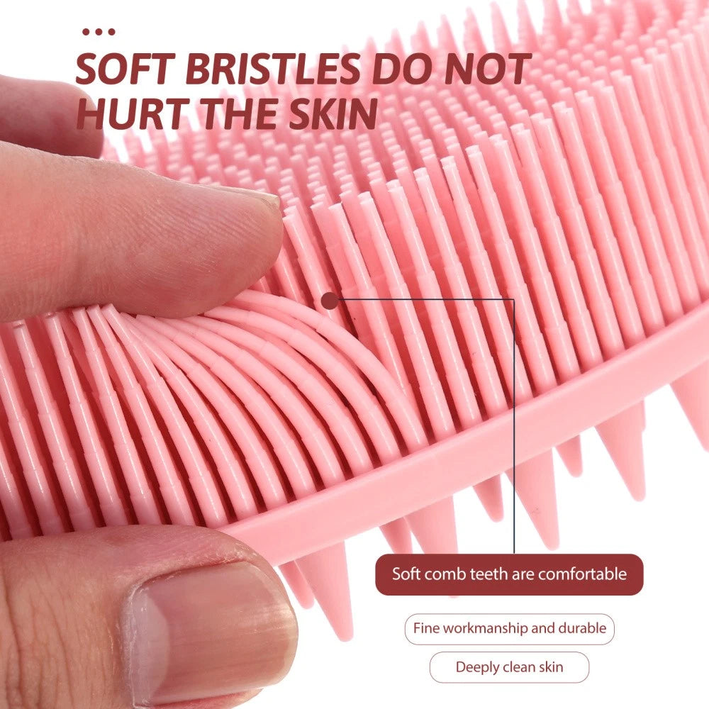 5 Count Silicone Bath Brush Man Child Baby Shampoo Brushes for Shower