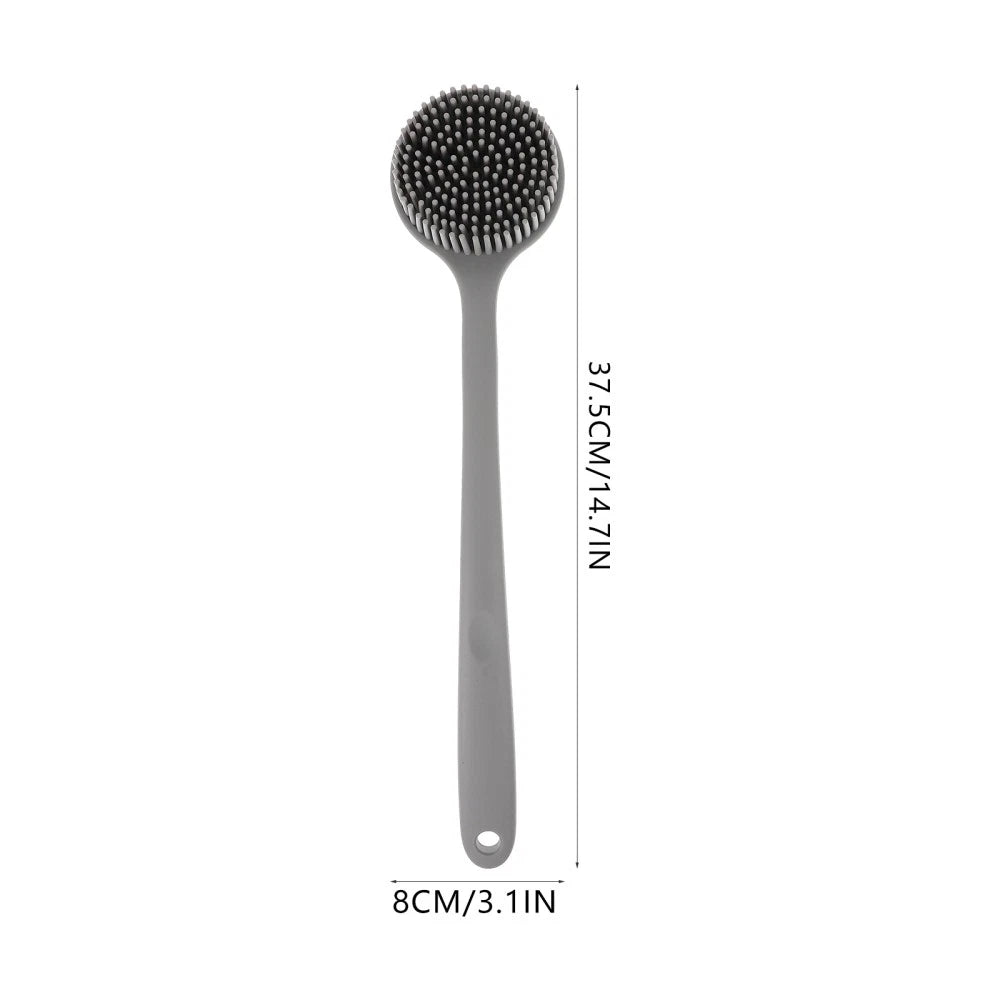 Silicone Bath Brush Man Body Scrubber Shower Back for Long Handle