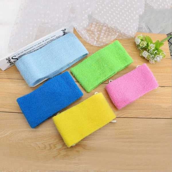 2 Pack Bath Towel Exfoliating Back Shower Man Miss Scrubber Brush