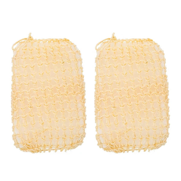 2 Pcs Silk Bath Towel Body Brushes for Shower Sisal Scrubbing Pad