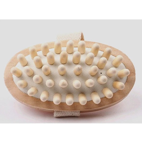 Massager Bath Brush Wood Color Tool Multi-functional Exfoliating Wooden