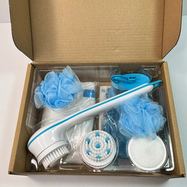 NEW Spin Spa Body Brush And Facial Deluxe Exfoliating Kit Attachments  NEW