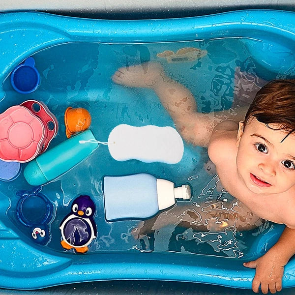 Set of 2 Baby Bath Sponge Newborn Body Scrubber Towel Shower Brush for