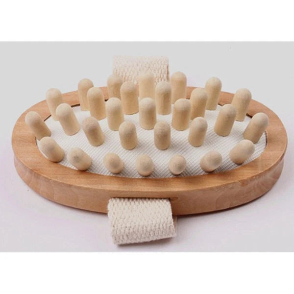 Massager Bath Brush Wood Color Tool Multi-functional Exfoliating Wooden