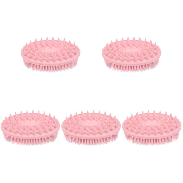 5 Count Silicone Bath Brush Man Child Baby Shampoo Brushes for Shower