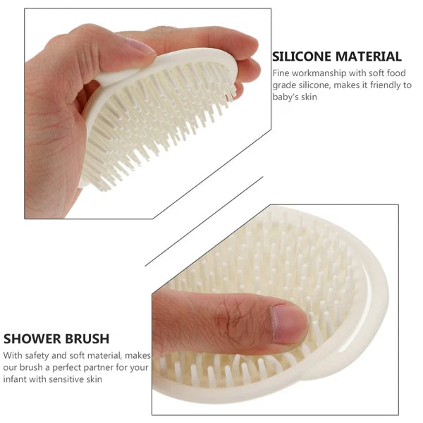 Bathing Hair Brush Newborn Child Handheld Infants Shower Silicone Baby