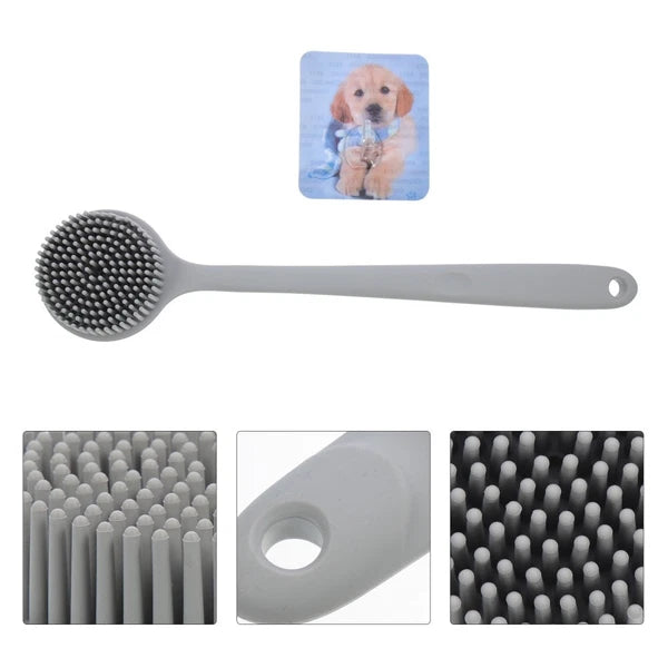 Silicone Bath Brush Man Back Washer Shower Scrubber with Long Handle